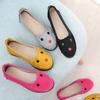Women's Shoes Old Beijing Cloth Shoes Flat Heeled Casual Shoes Single Shoes One Foot Stirrup Shallow Mouth Low-top Shoes