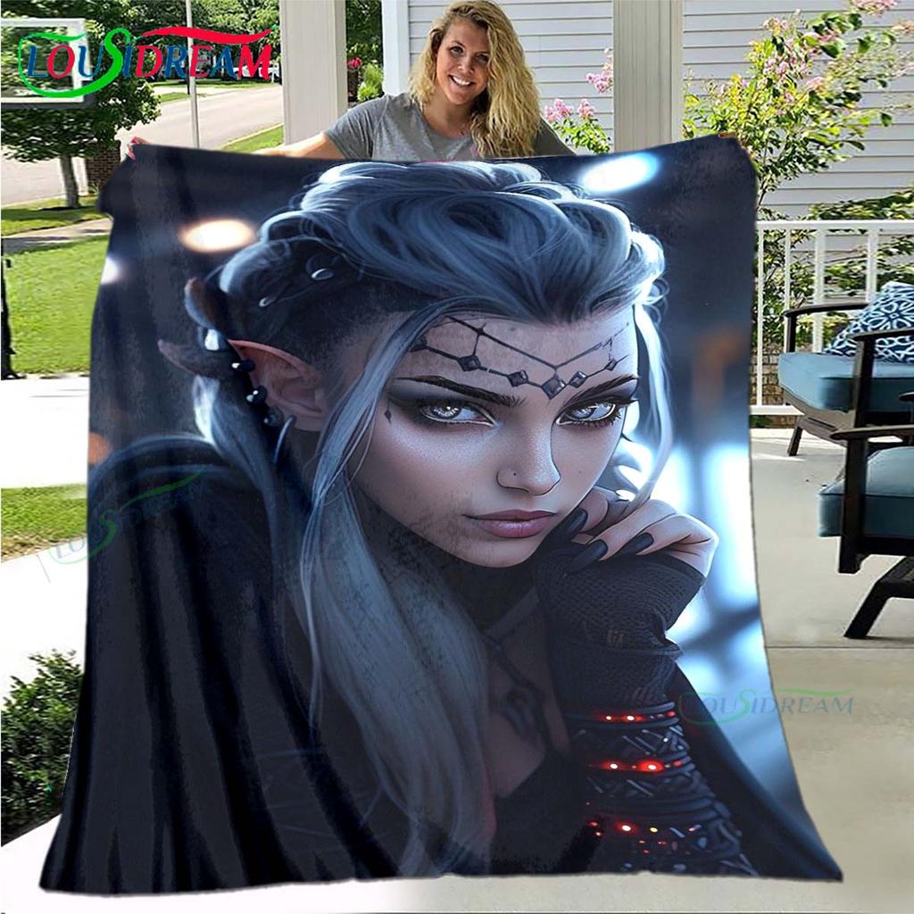 Game Sexy Cartoon Night Elf Soft Blanket Sports Living Room Bedroom Sofa Bed Blanket Gift Travel Office Lunch Break Blanket