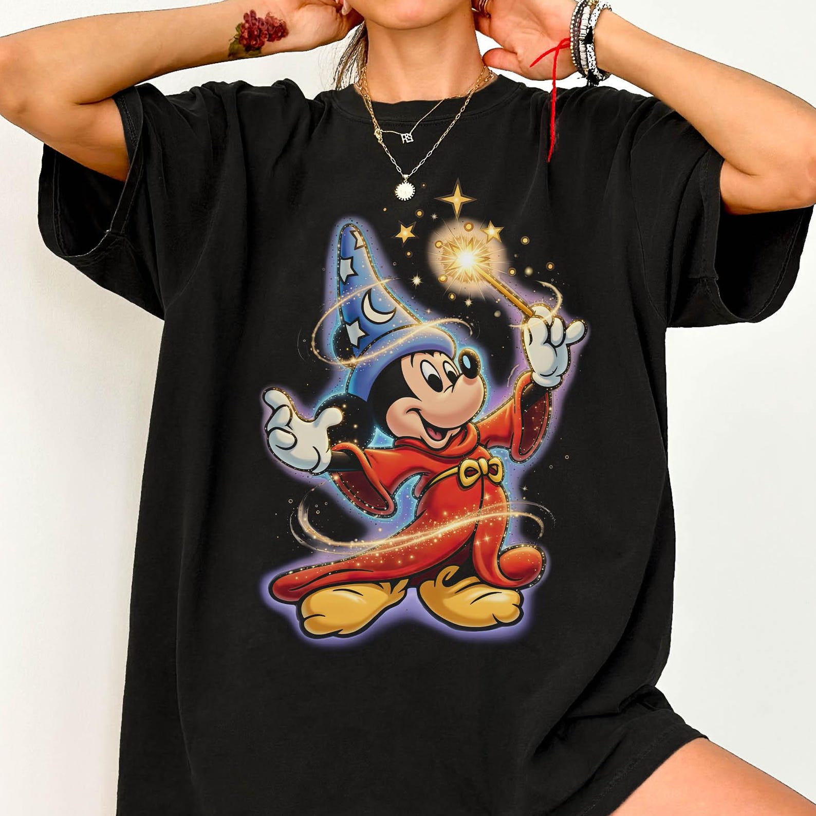 Comfort Colors Fantasia Sorcerer Mickey Shirt, Walt Disney Fantasia Mickey Shirt, Fantasia Mickey Tee, Disneyland Trip, Fantasmic Shirt S
