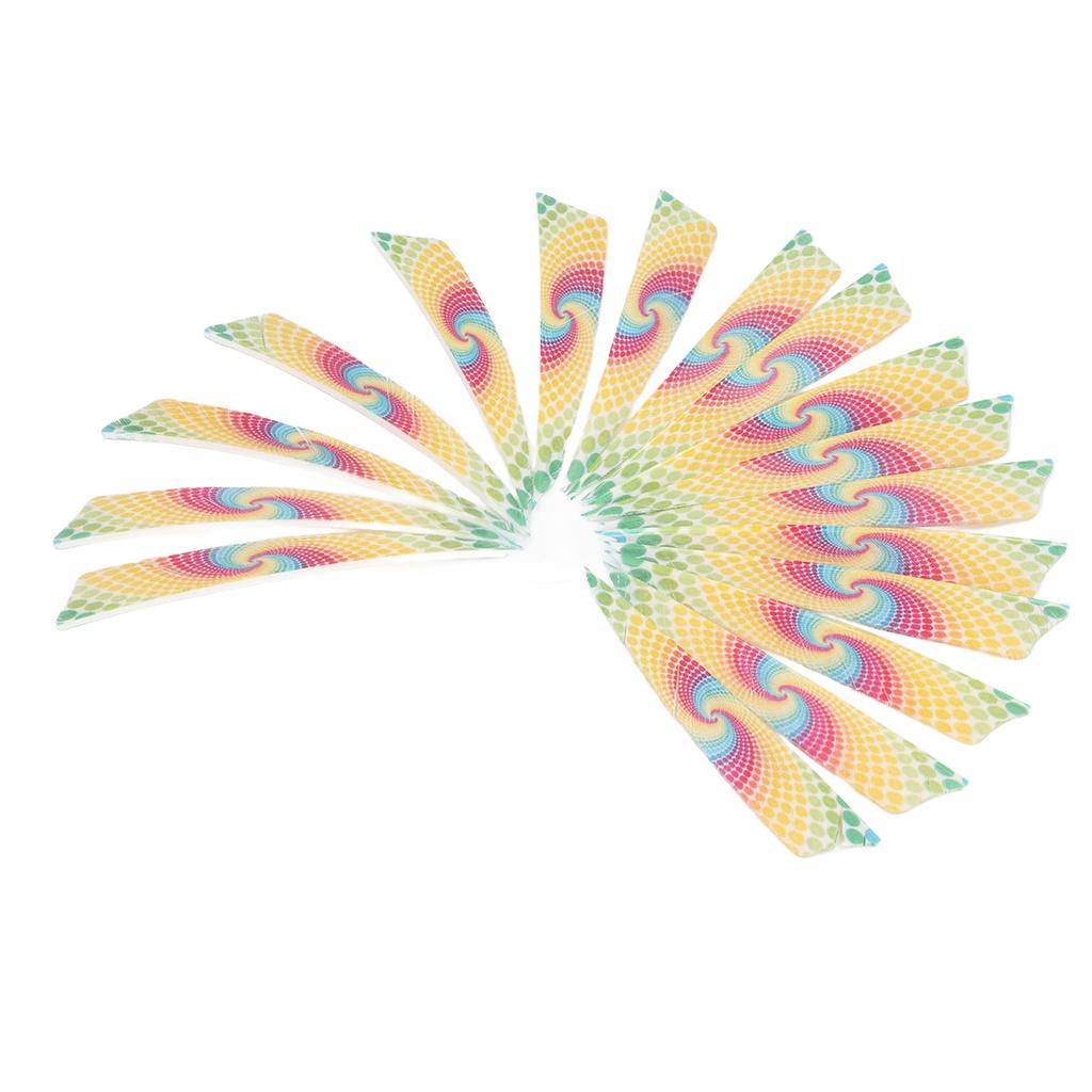 50Pcs Arrow Fletches Lightweight Fashionable Versatile 4inch Shield Feather Fletching for Archery DIY Double Sided