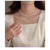 Pendente per Gonna in Madreperla Naturale Collana di Perle - Semplice ed Elegante, Catena Lockbone - Lusso Leggero, Accessorio Collana a Catena con Perline di Nicchia