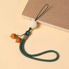 Wishful Persimmon Wrist Strap & Anti-Lost USB Pendant - Chinese Style Cell Phone Accessory