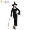 Sleeve Stylish Short Black Witch Cosplay Attire For Women Perfect For Celebrations Halloween