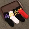 Tube Socks Long Section Flame Print Cotton Winter Cute Funny Cotton Ladies Socks for Winter