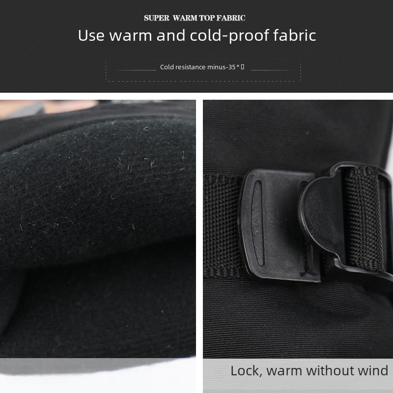 3.7V Electric Heated Winter Cycling Gloves - Thick, Windproof, and Warm.