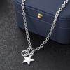 Retro European and American Spiral Symbol Star Pendant Necklace Ladies Men's Bohemian Fashion Hip Hop Y2K Party Zircon Gift