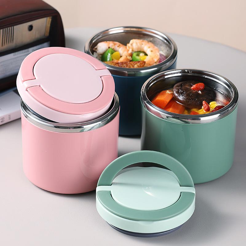 Thermal Insulation Lunch Box 304 Stainless Steel Thermal Insulation Bucket, Portable Portable Portable Box Large-capacity Lunch Box