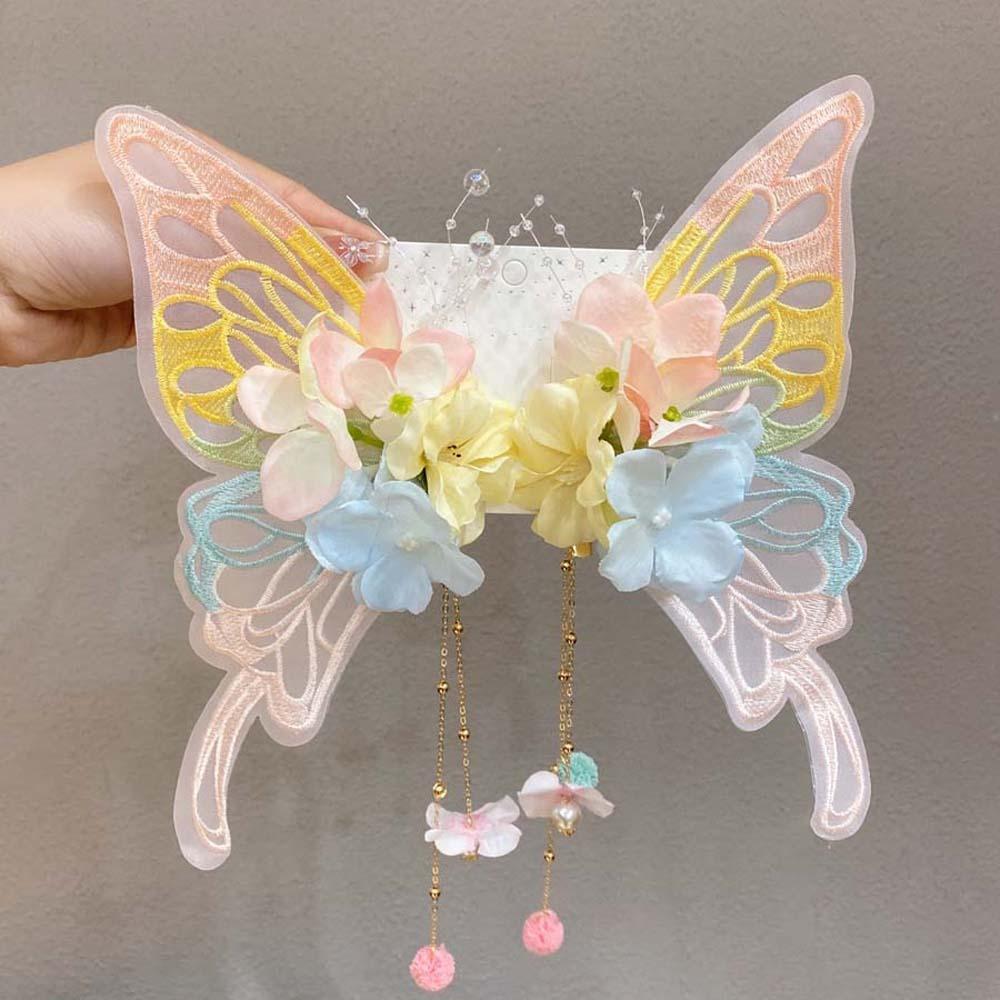 Kawaii Butterfly Fairy Hair Hoop Sweet Elf Ear Headband Princess Headband Flower Headband  Party