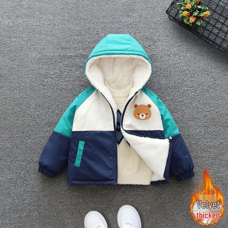 Kids' 2025 Winter Fleece-lined Parka: Boys' & Girls' Thick Warm Cotton-padded Jacket