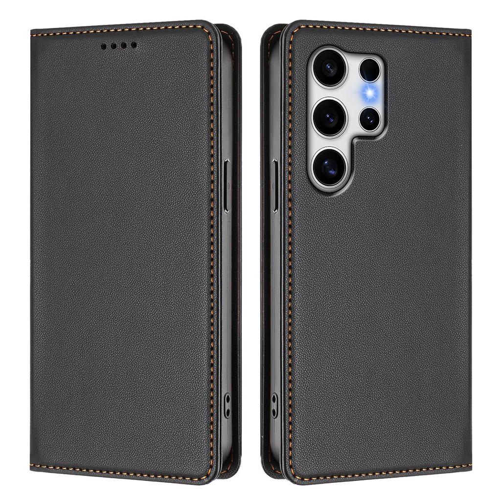 For Samsung Galaxy S25 Ultra Leather Wallet Case Magnetic Closure RFID Blocking Phone Cover