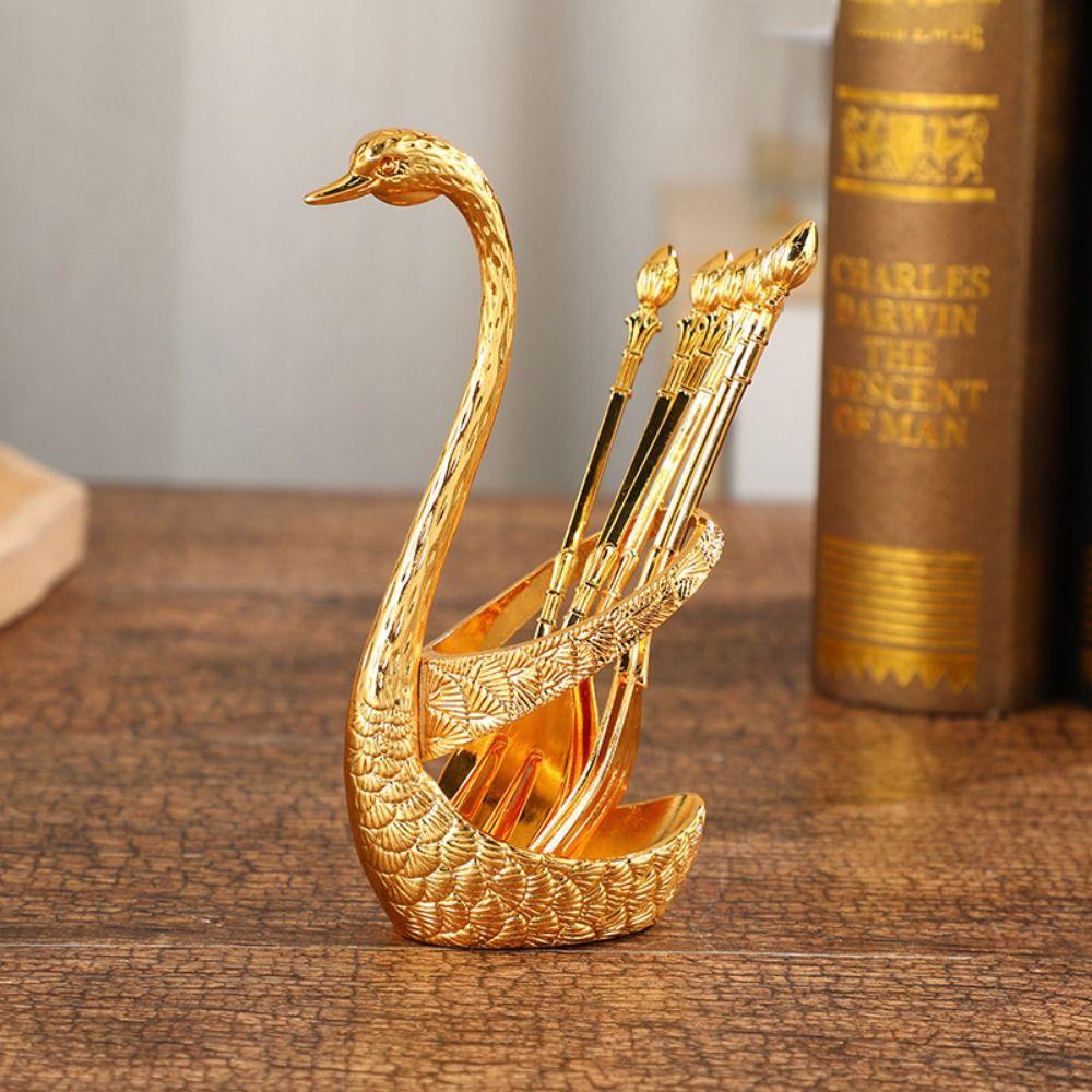 Elegant Swan Tableware Set Nordic Dessert Cake Forks Kitchen Supplies Dessert Utensils Daily Use
