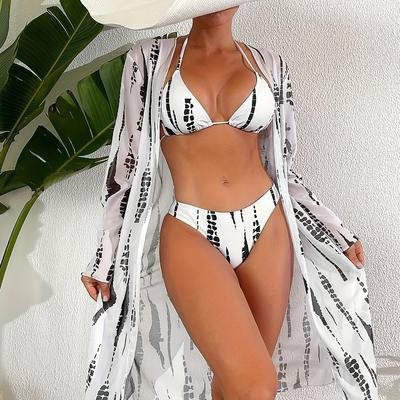 Beach Cover-Up Cardigan  Loose Western Style for Bikinis Swimsuits Vacation