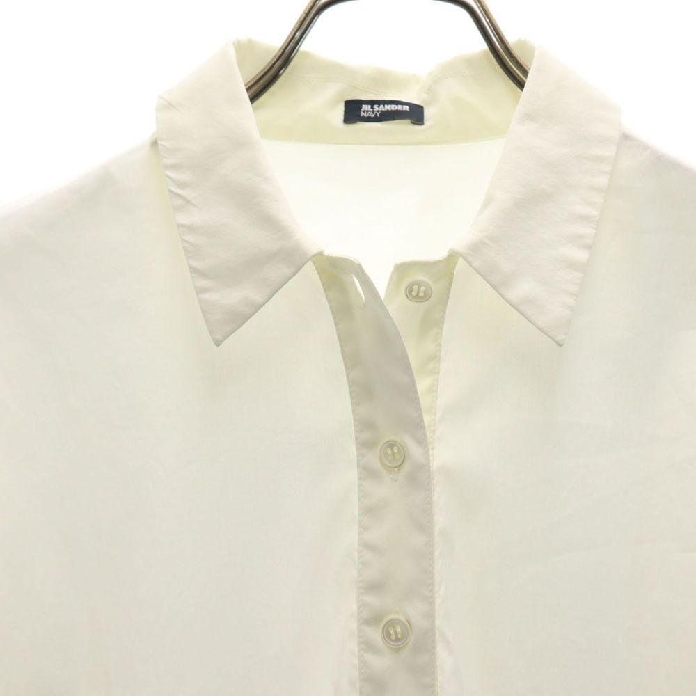 Jil Sander Navy Made In Italy Short Sleeve Shirt Dress 34 White NAVY Women Used