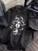 Greek Mythology Medusa Men Women's Vintage Washed T Shirt Streetwear Cotton Oversized Tee Short Sleeve Loose Unisex Hip Hop Tops