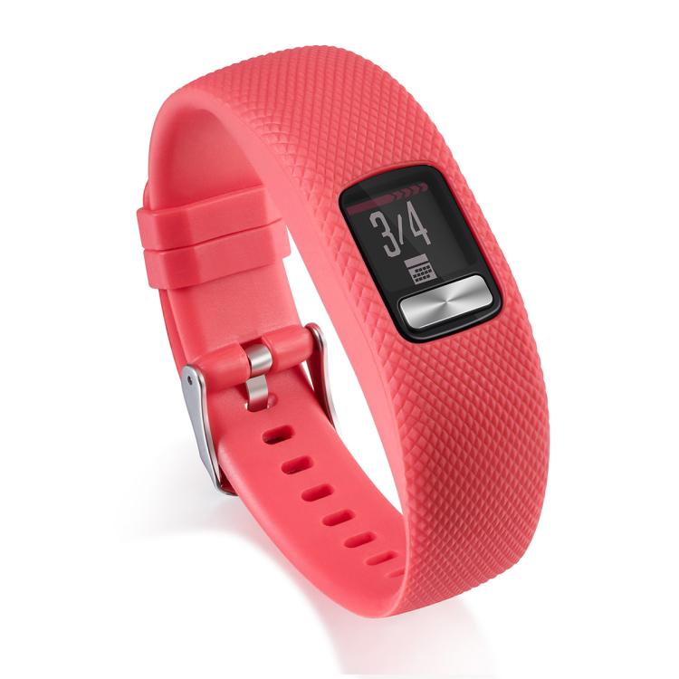 Pro Garmin Vivofit 4 xDfind Stříbrná přezka Silikonový sportovní řemínek