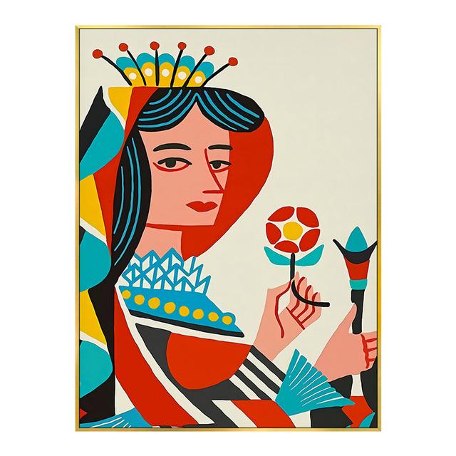 

Vintage King Queen Wall Art Canvas Painting Posters and Prints Wall Art Pictures for Living Room Decor No Frame 21*30cm No Frame