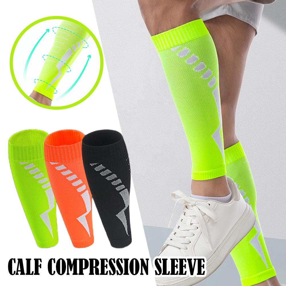 1 pièce Manches de compression pour mollet Manchon de compression pour jambe Chaussettes de compression sans pied Support pour mollet Chaussettes pour jambe Pour Football Course à pied