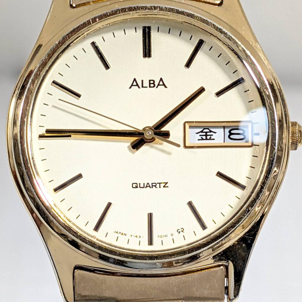 Seiko ALBA Battery Working Men's Watch, Replaced, Condition, D-28