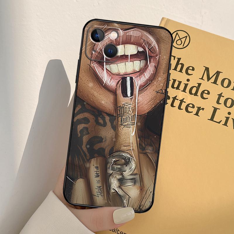 Sexy Sleeve Tattoo Girl Phone Case For iPhone 17 16 14 13 12 11 15 Pro Max mini XR 16e 15 16 Plus 17 Air Full Cover