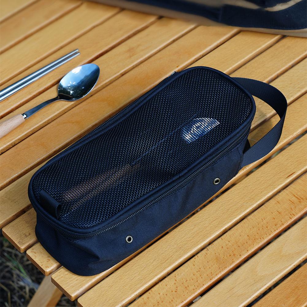 Camping Cookware Storage Bag Waterproof Camping Utensils Bag Hangable Portable Travel Tableware Pouch Outdoor Camping Supplies