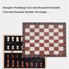 Reversible Wooden Board for Chess,24 Interlocking Wooden Checkers and 32 Standard Chess Pieces for Age 8 To Adult for Family Fun
