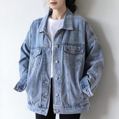 Lockere Frühlings-Jeansjacke im koreanischen Stil mit vielseitigem Oberteil für Studenten
