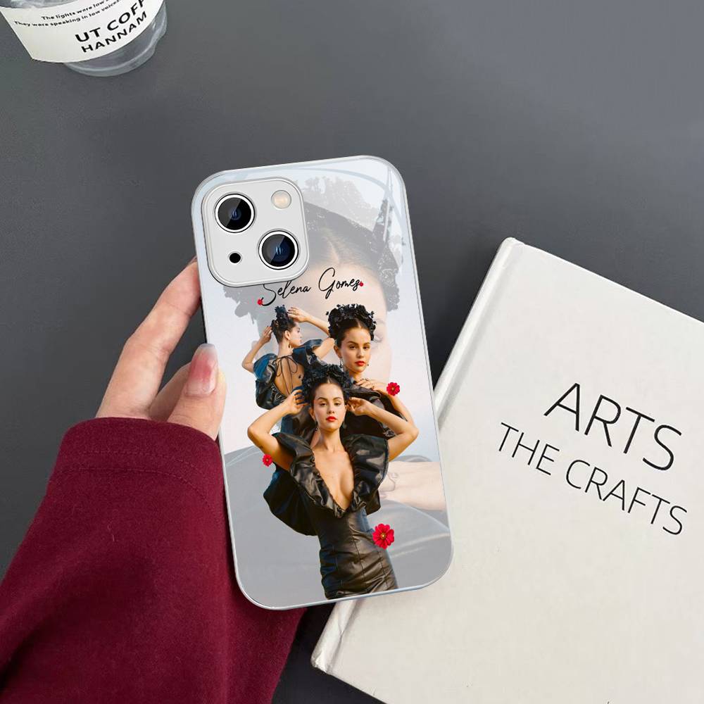 Singer Selena Gomez Tempered Glass For Iphone 14 13 12 11 Pro Mini XS MAX 14Plus X XS XR Fundas