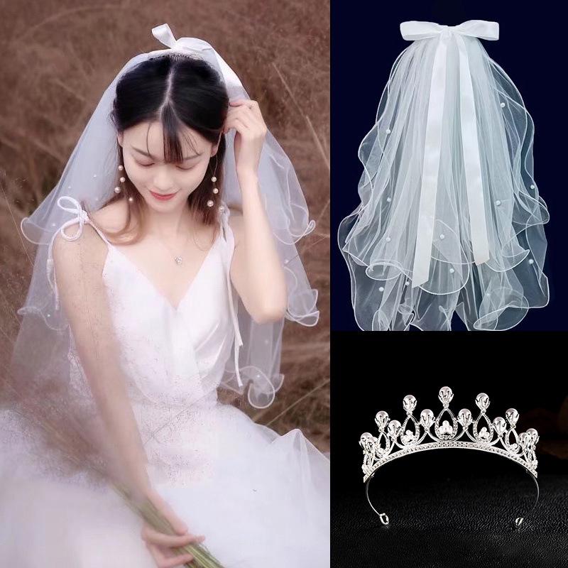 Feenwald Brautkopfschmuck Schleier Set - Perfekt für Hochzeit, Heiratsantrag oder standesamtliche Trauung.