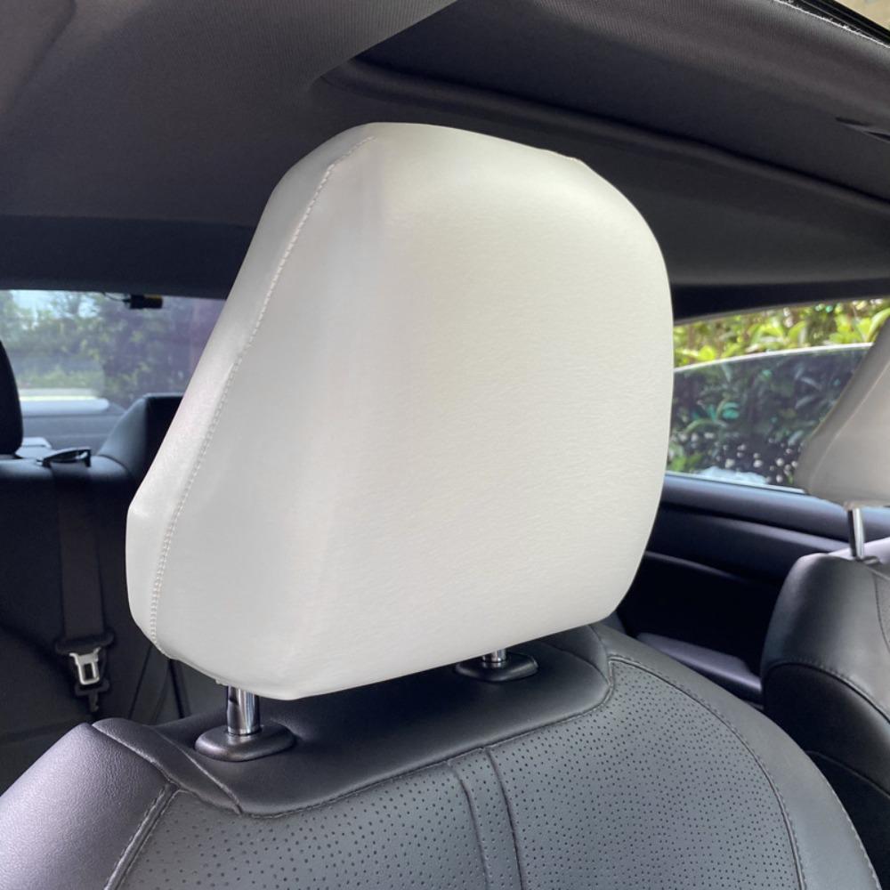 

Водонепроницаемый чехол на подголовник автомобиля из ПУ кожи, пылезащитный чехол для подголовников, эластичная наволочка для автомобильной подушки, для автомобиля бежевый