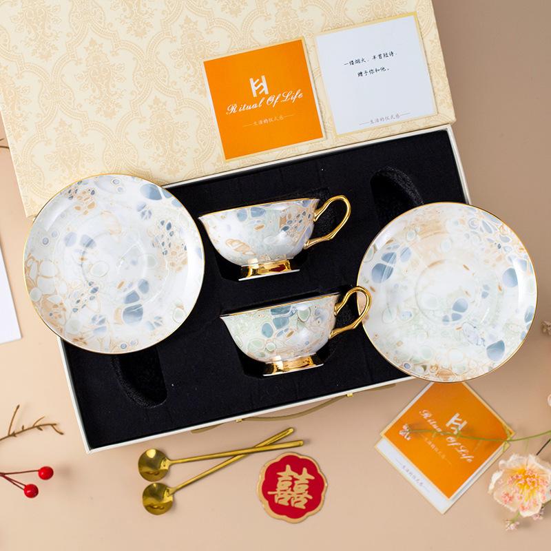 Bone china European coffee cup high-end exquisite English afternoon tea tea set cup gilt light luxury high-end sense
