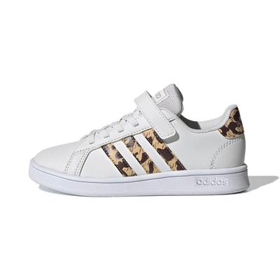 Neo GRAND COURT Synthetic Leather Abrasion Resistant Low Top Kids' Skateboarding Shoes White Leopard Print FZ3516