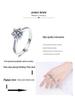 XDY PT950 Moissanite Ring for Women - S925 Silver, Simple Design, Pure Silver Plating