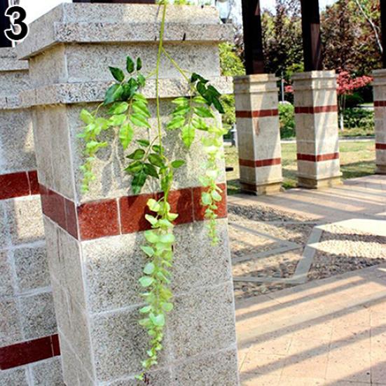 Artificial Silk Flower Garland Vine Wisteria Leaf Hanging Wedding Party Decor