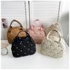 Portable Cosmetics Storage Bag Handbag For Travel Large Capacity Bow Lunch Bag Tote Casual Women Makeup Bag Gift