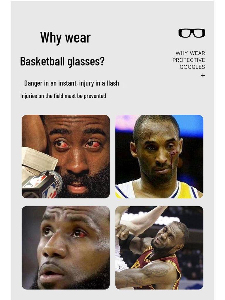 Myopie-freundliche Anti-Beschlag Basketball-Sportbrille - Explosionsgeschützt & Professionell