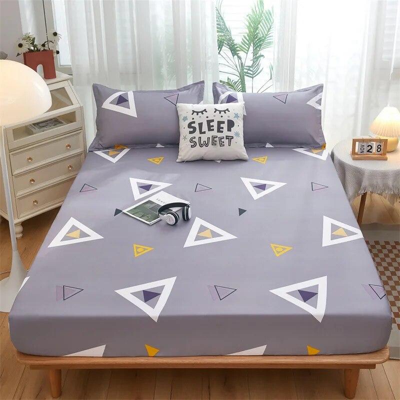 Double Bed Fitted Sheet Quilting Bedspread On The Bed Woven Air-Permeable Mattress Cover Single Bed Cover Bed with Pillowcases