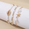 Bohemian style starfish shell shape bracelet set summer beach rice beads jewelry women's bracelet