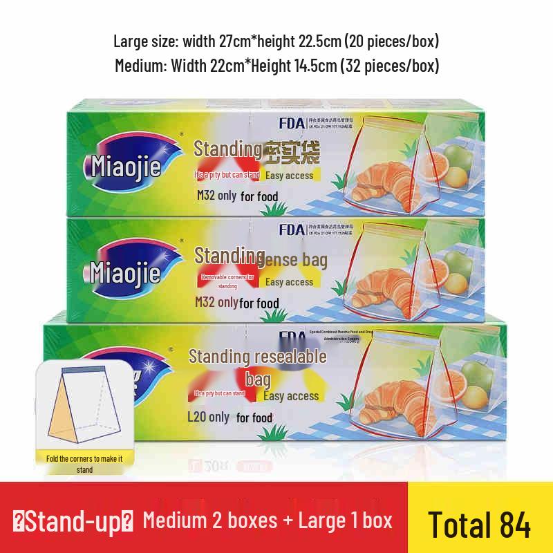 Miaojie Freezer Food Storage Bags