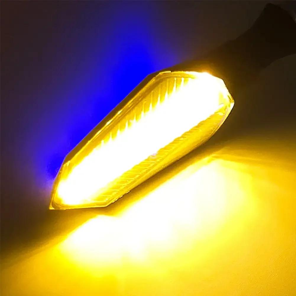 2 Stück Motorrad Blinkerlampe 12V LED Sequentiell Laufende Blinker Kontrollleuchten Fahrlicht Motorrad Rücklichter