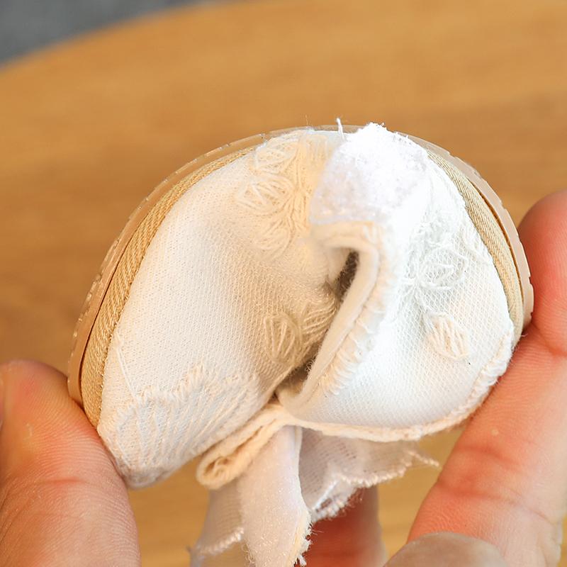 Cute White Lace Baby Girl Princess Shoes Baby Moccasins Moccs Shoes Bow Fringe Rubber Soled Non-slip Footwear Crib Shoes