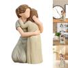 Modern Mother And Daughter Hugging Figurine Hand-Painte Resin Family Ornament  Living Room