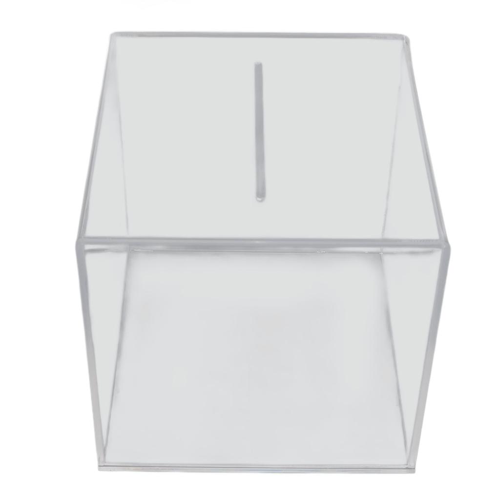 Clear Money Bank Large Capacity Drop Resistant Transparent Ballot Tip Box Acrylic Coin Bank for