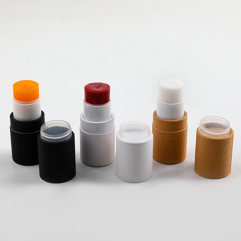 5G Kraft Paper Rotation Lipstick Tubes Biodegradable Cardboard Cosmetic Cylindrical Packaging Lip Balm Deodorant Container