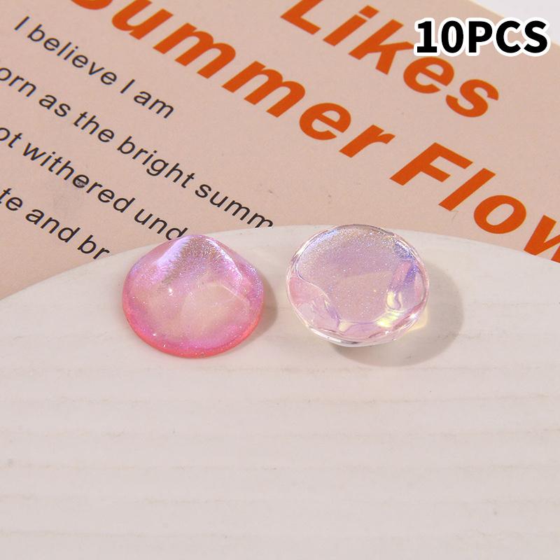 

10Pcs Glitter Wave Effect Geometry Rounds Shape Flatback Cabochon Beads Diy Jewelry Earring/Hair Accessory A21