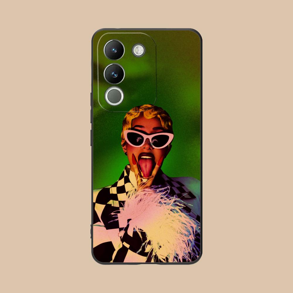 Cardi B Matte TPU Mobile Phone Case for VIVO Y77 76 75 74 73 72 58 56 55 51 50 38 36 Y19 Y18 Y03 Y01 5G Colorful Cover