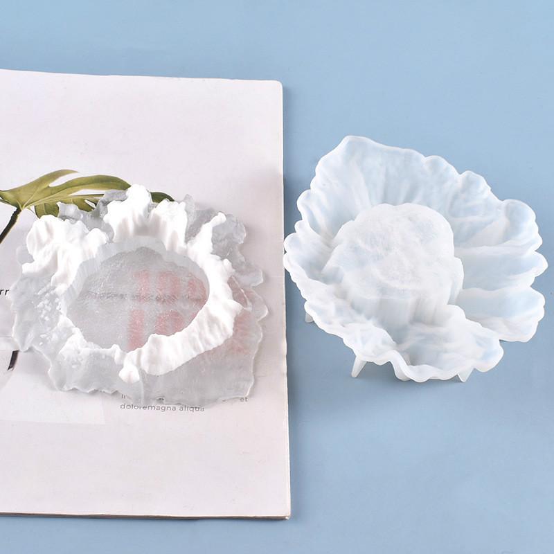 Crystal Epoxy Resin Ashtray Mold Ice And Snow Mold Mountain Lake Silicone Mold DIY Clay Mold Resin Epoxy Kitchen Tool Supplies