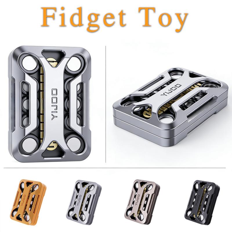 Position Infinite Metal Fidget Slider Tuning Fork Structure No Limit Travel Haptic Feedback Edc Stress Easing Toy For Adults