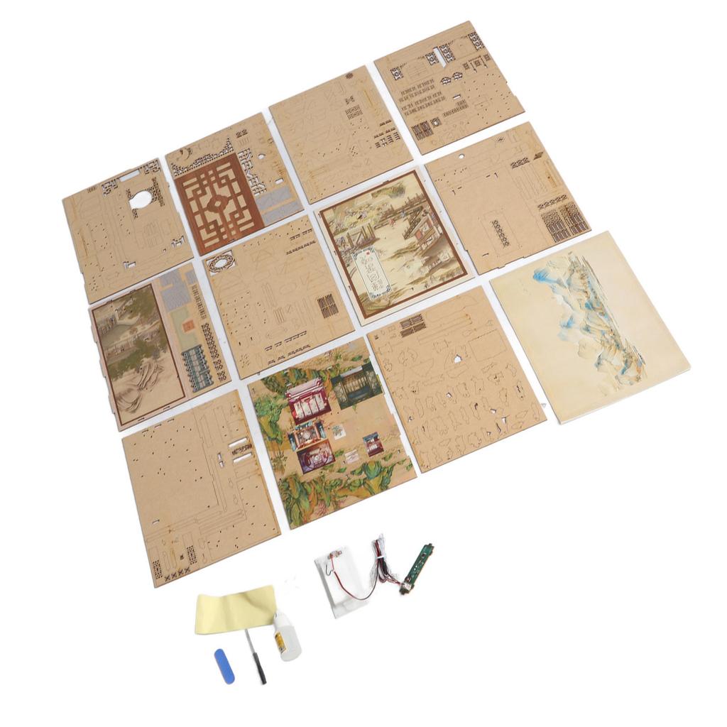 Book Nook Kit DIY Miniature Dollhouse Booknook Kit 3D Wooden Puzzle Bookend Bookshelf Insert Decor