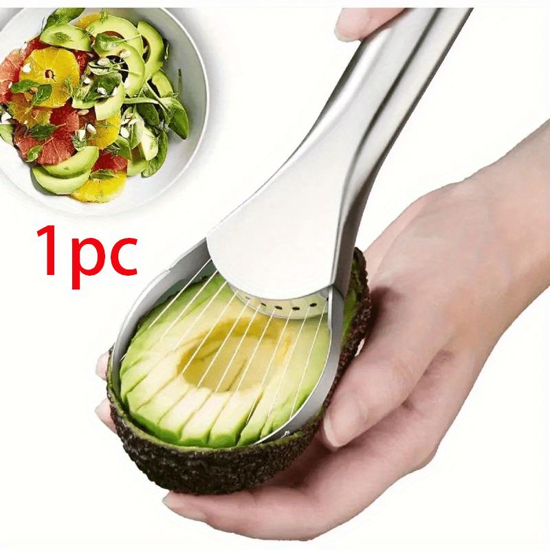 1pc 2-In-1 Avocado Slicer: Effortlessly Peel, Core, and Slice Hass Avocados with Stainless Steel Construction, Outdoor Kitchenware, Essential Tools
