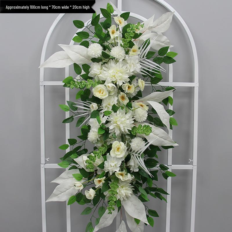 Blumen Kunstseide Blumenstreifen Set: Lange Hängegang-Anordnung & Hochzeitsaal-Dekor